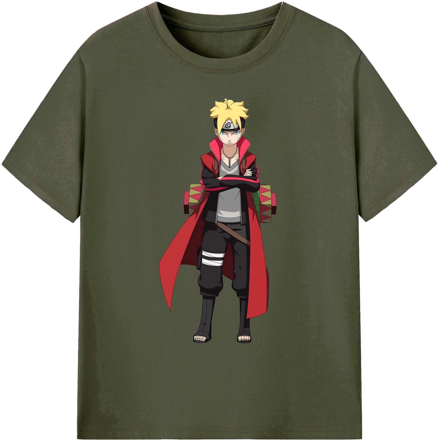 （画像用） NARUTO -ナルト- うずまき ボルト Uzumaki Boruto 綿100％ メンズ半袖Tシャツ｜肌触りやわらか＆通気性